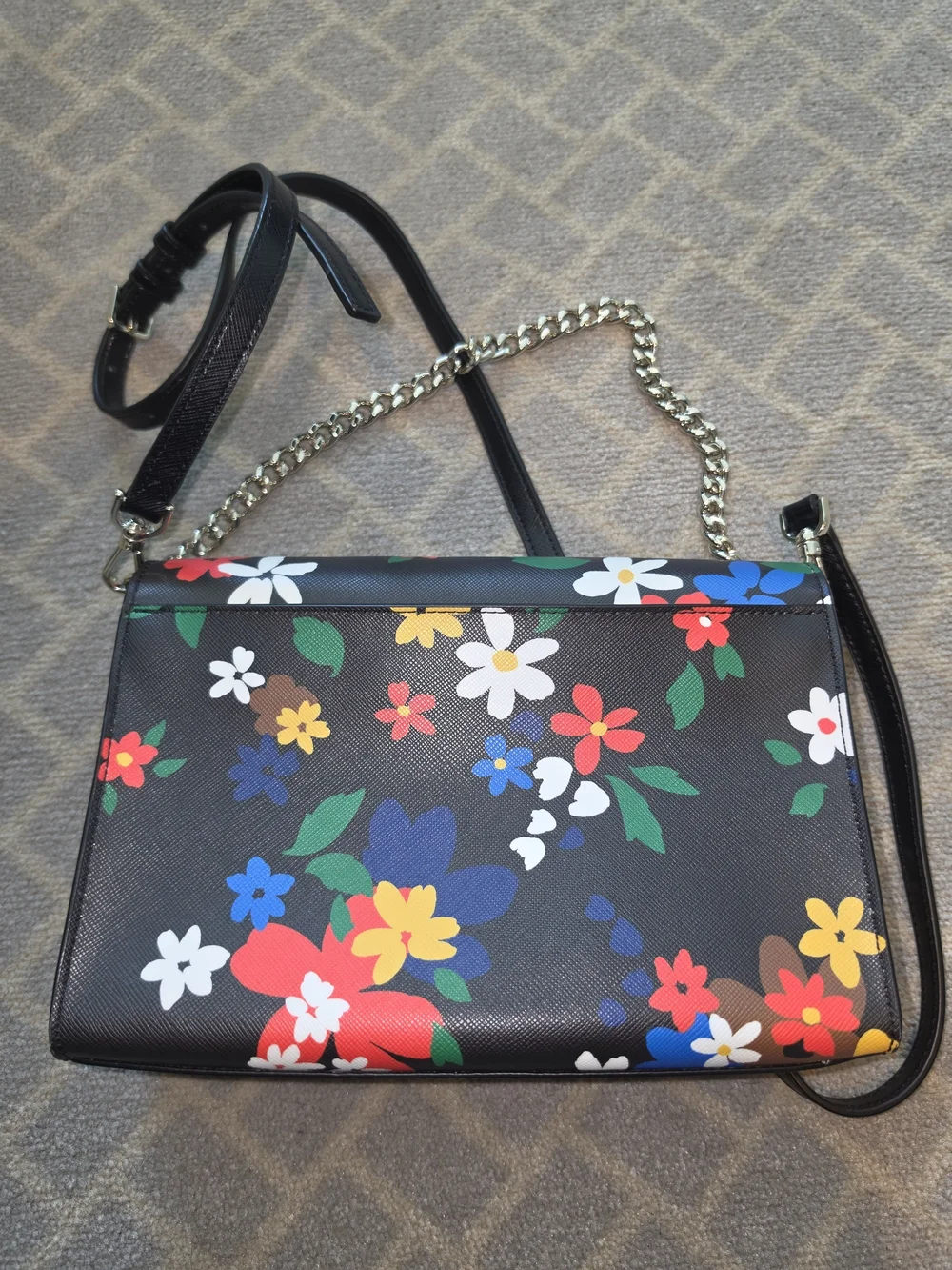 kate spade Black Floral Chain Shoulder Bag